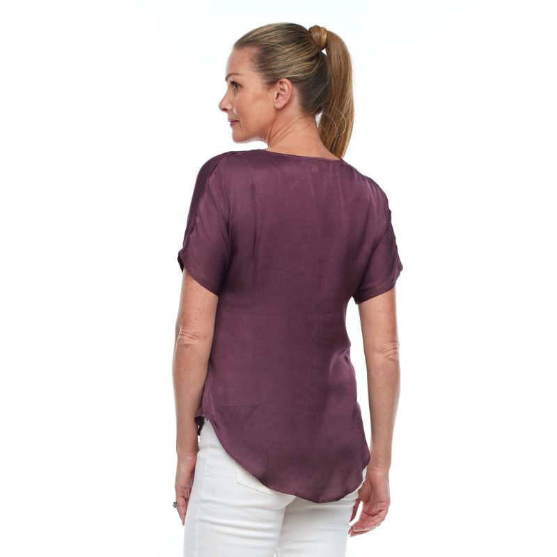 Wine - Bemberg Tops - Claire Powell - back