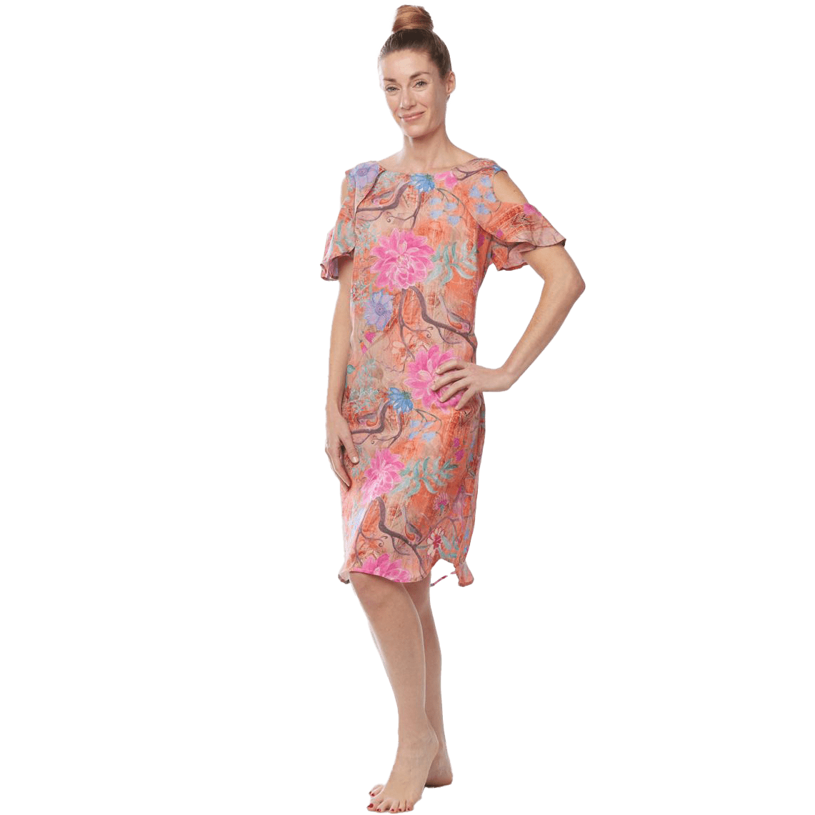 Claire Powell Ruffle Sleeve Dress Design Botanical